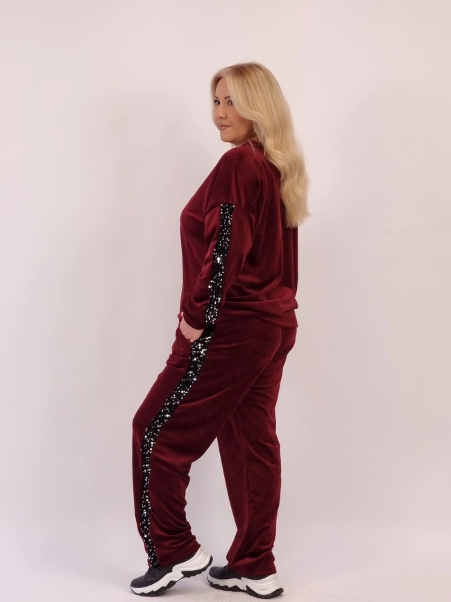 Σετ Μπλούζα Παγιέτα Παντελόνι-Μαύρο