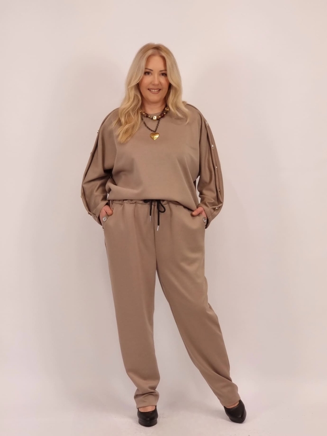 Μπλούζα Με Κουμπιά Μανίκια -Μαύρο