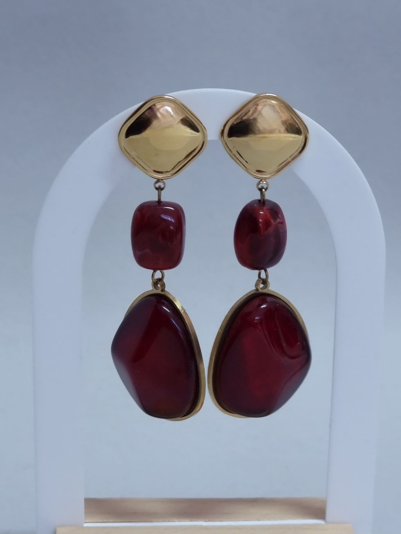 Σκουλαρίκια Καρφωτά Κόκκινη Πέτρα Σκουλαρίκια Καρφωτά Κόκκινη Πέτρα