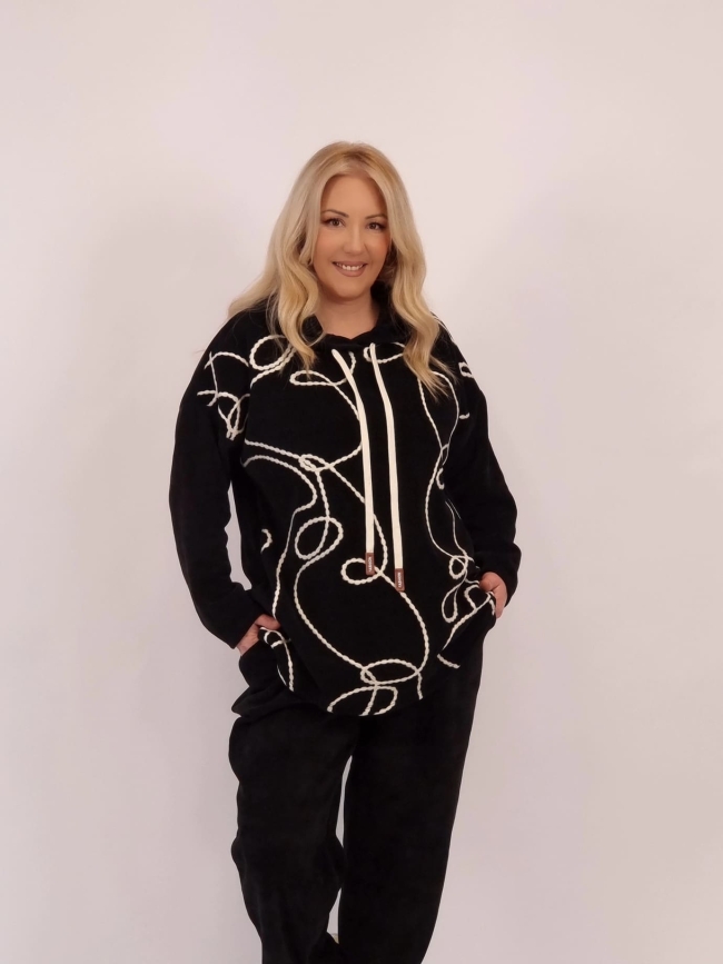 Σετ Κοτλέ Βελούδο-Μαύρο