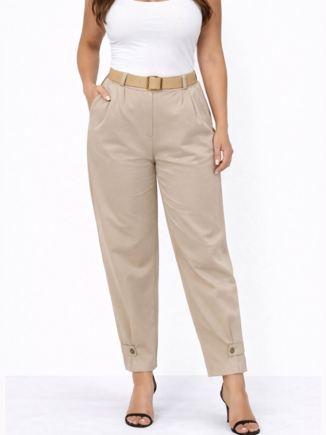 Παντελόνι Oversize Ποντοστόφα-Μπέζ