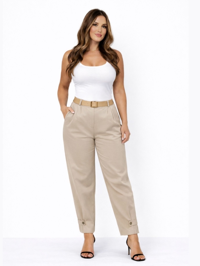 Παντελόνι Oversize Ποντοστόφα-Μπέζ