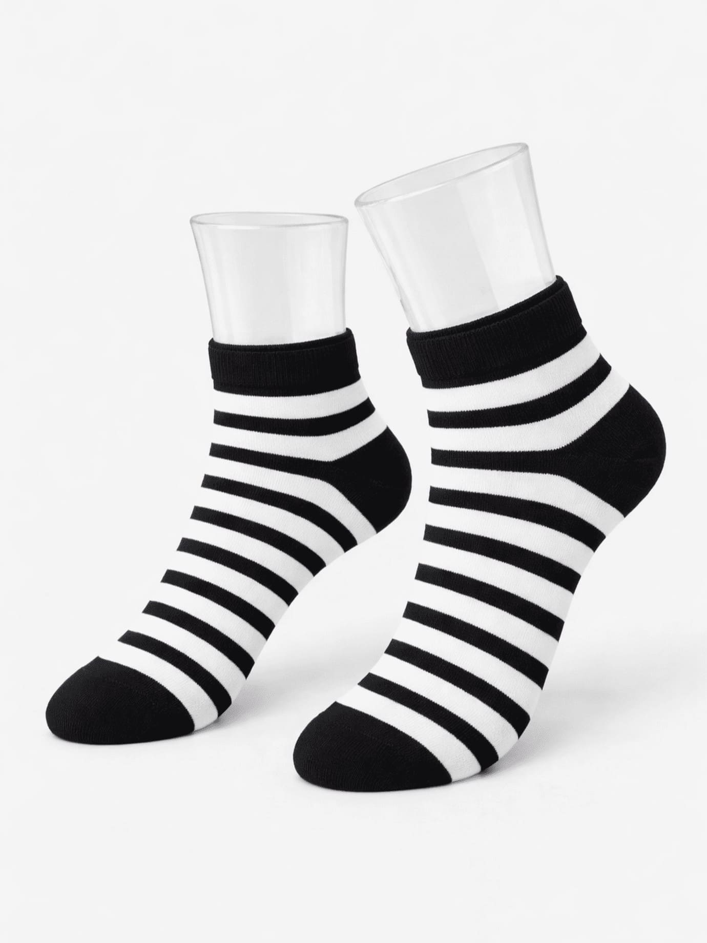 Κάλτσες Γυναικείες Ρίγες – Μαύρο Κάλτσες Γυναικείες Ρίγες – Μαύρο