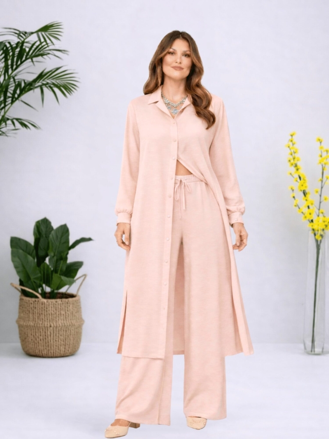 Σετ Πουκαμίσα Μακριά Παντελόνα-Μαύρο