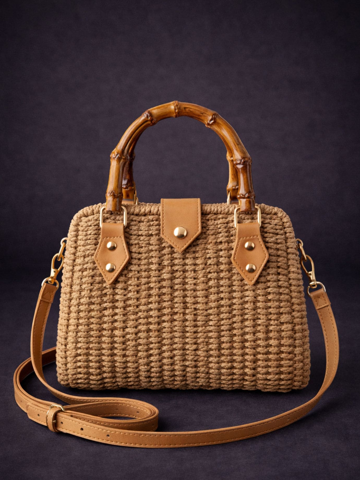 Ψάθινη Τσάντα Χειρός με Χερούλι Μπαμπού – Μπέζ Ψάθινη Τσάντα Χειρός με Χερούλι Μπαμπού – Μπέζ