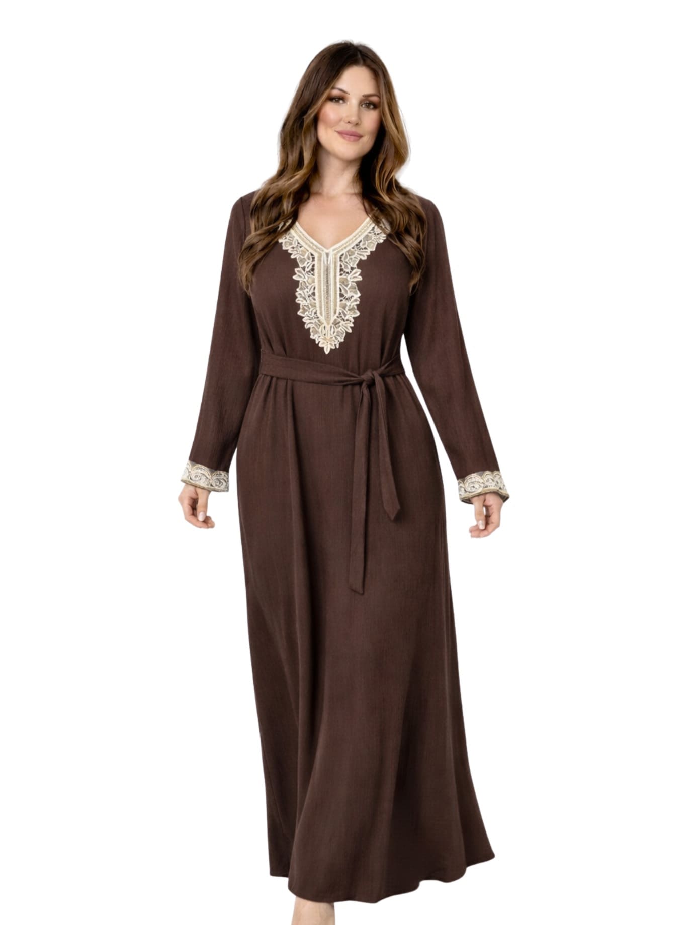 Φόρεμα Prestige Δαντέλα-Καφέ Φόρεμα Prestige Δαντέλα-Καφέ