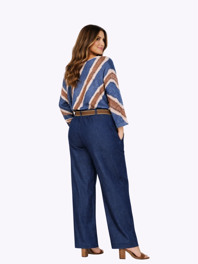 Παντελόνι Υφασμάτινο Όψη Τζίν-Μπλέ