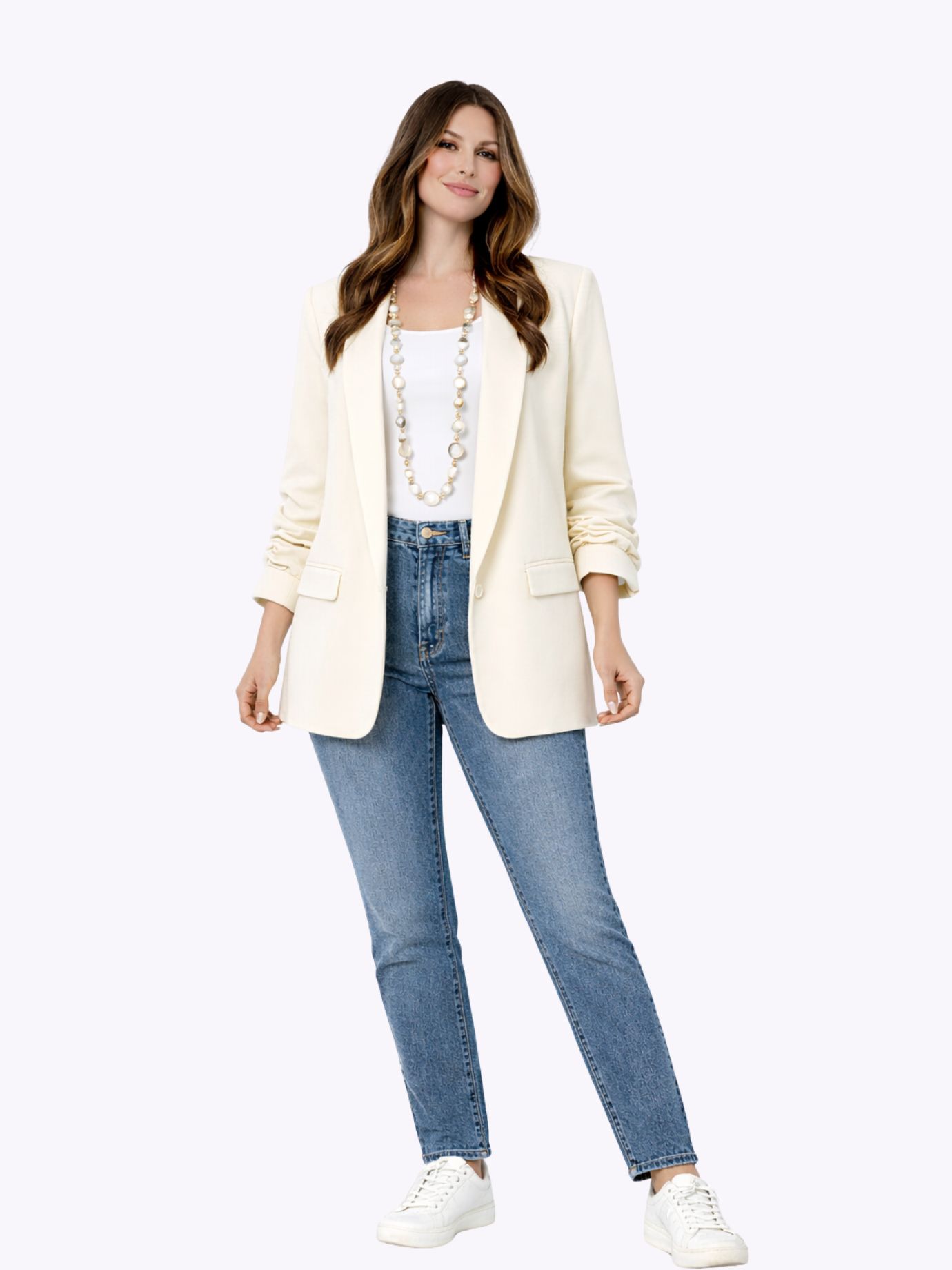 Σακάκι Oversize Με Σούρα Στο Μανίκι-Ζαχαρί Σακάκι Oversize Με Σούρα Στο Μανίκι-Ζαχαρί