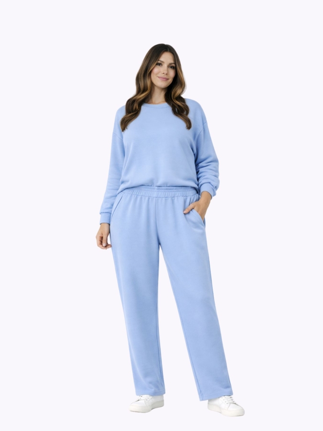 Σετ Casual Λεπτομέρεια Φερμουάρ-Μπλέ ίντιγκο