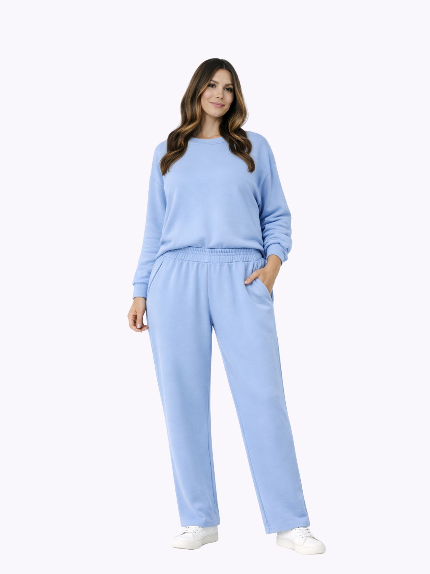 Σετ Casual Λεπτομέρεια Φερμουάρ-Μπλέ ίντιγκο Σετ Casual Λεπτομέρεια Φερμουάρ-Μπλέ ίντιγκο