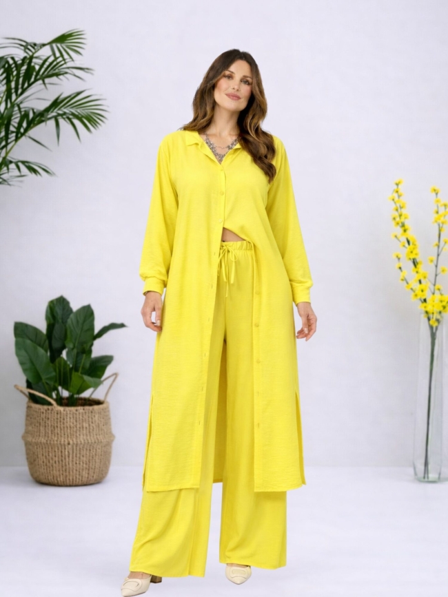 Σετ Πουκαμίσα Μακριά Παντελόνα-Μαύρο