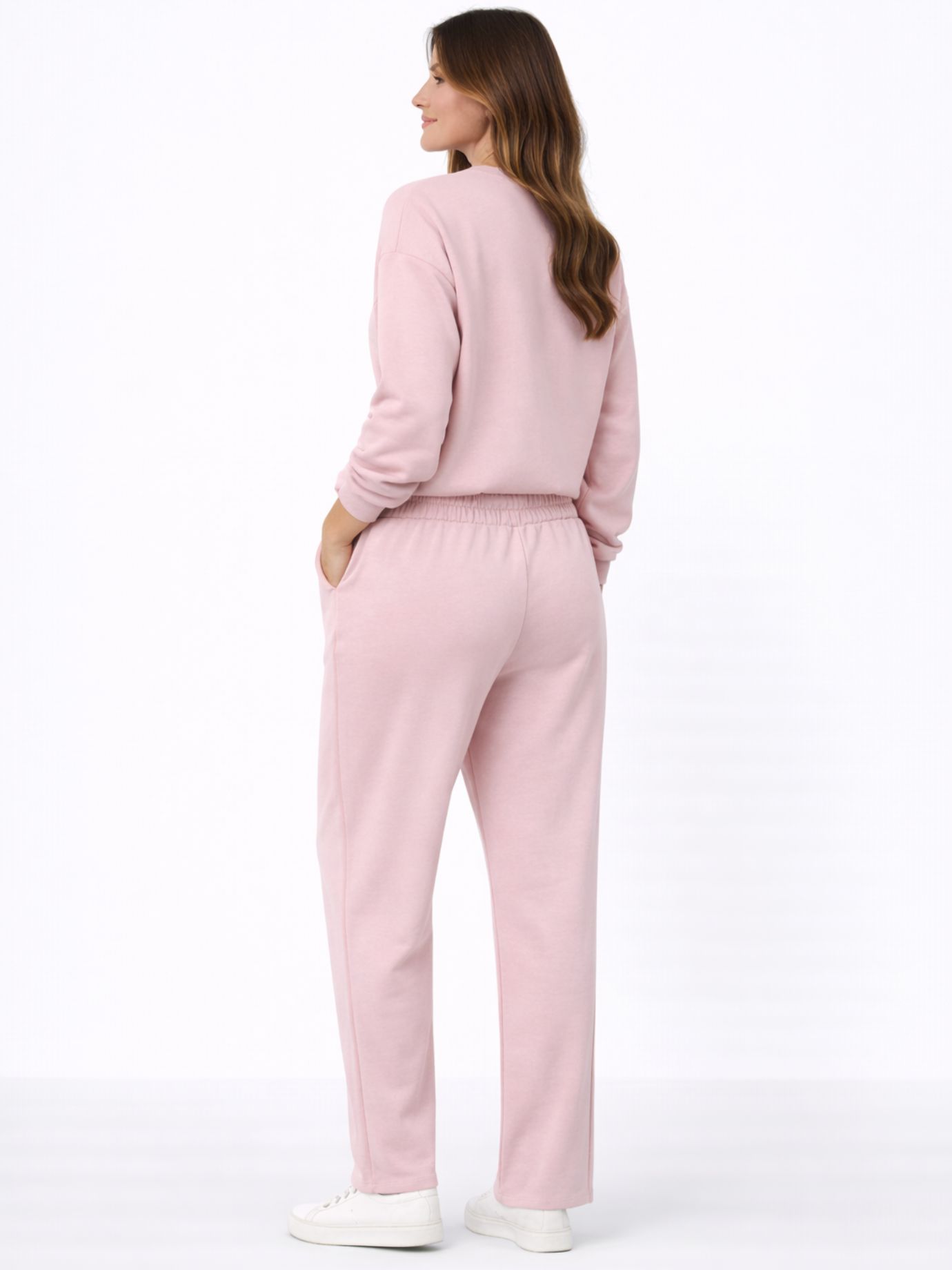 Σετ Casual Λεπτομέρεια Φερμουάρ-Ροζ Σετ Casual Λεπτομέρεια Φερμουάρ-Ροζ