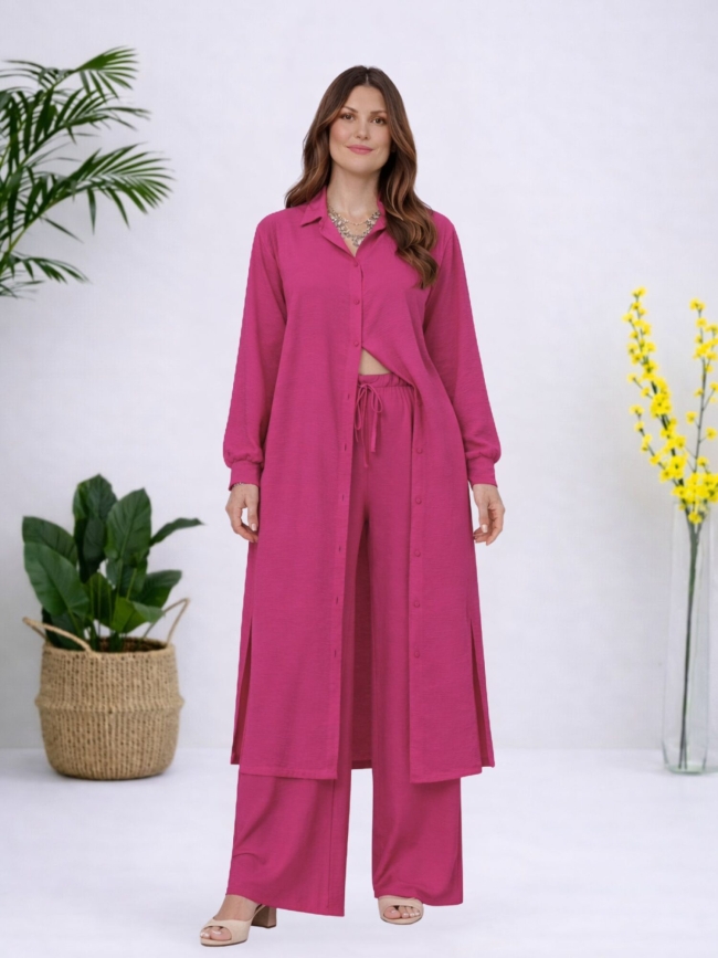 Σετ Πουκαμίσα Μακριά Παντελόνα-Μαύρο